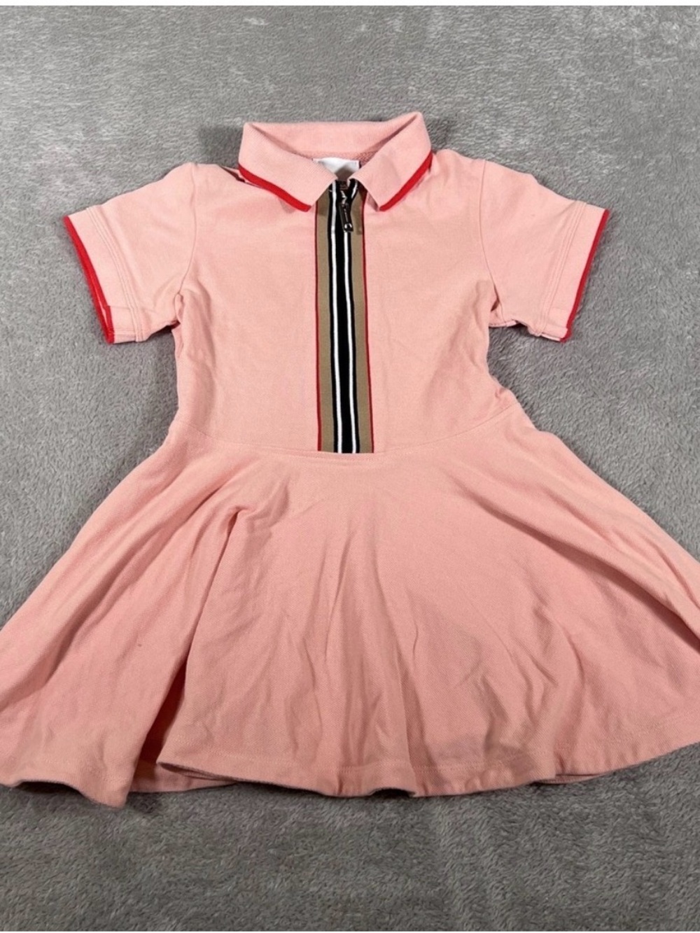Burberry Light Pink Kids Polo Dress